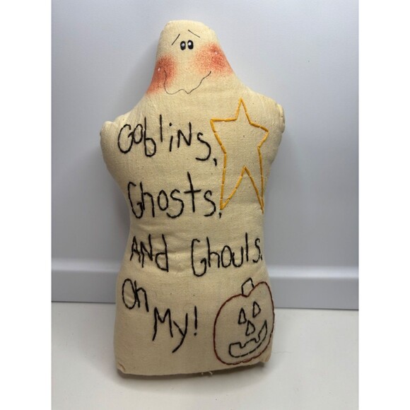 Handmade Primitive Ghost Doll Halloween Folk Art decor - Picture 1 of 5